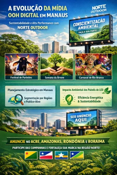 NORTE OUTDOOR E A DIGITALIZA&Ccedil;&Atilde;O EM MANAUS: IMPACTO DOS PAIN&Eacute;IS DE LED NA PROMO&Ccedil;&Atilde;O AMBIENTAL