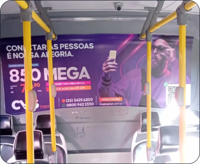 Norteoutdoor: Anuncie com Estilo nos &Ocirc;nibus de Porto Velho, RO com o Busdoor Interno